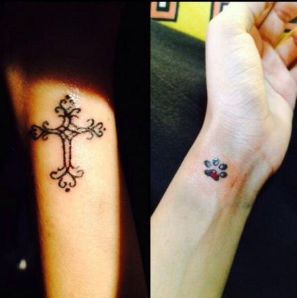 Tattoo designed on Erica's hands