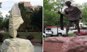 Mahatma Gandhi's Statue Desecrated Outside Indian Embassy In ...