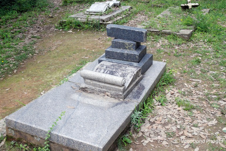 Grave of Mr. Abbott in the graveyard near Church.